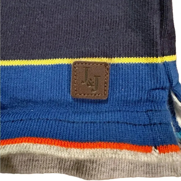 Janie & Jack | Long Sleeved Rugby Stripe Polo (6-12 mos) - Picture 2 of 4